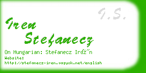 iren stefanecz business card